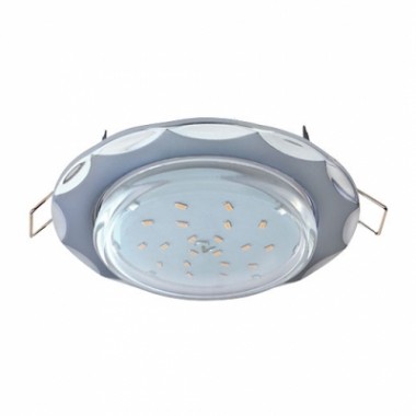 Светильник встраиваемый Ecola GX53 H4 9014 без рефл. "Звезда" серебро-хром 38x116 (к+) /FR81H4ECB/