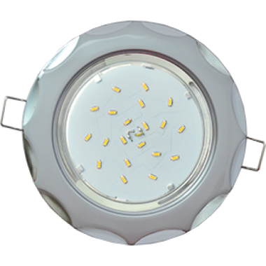 Светильник встраиваемый Ecola GX53 H4 9014 без рефл. "Звезда" серебро-хром 38x116 (к+) /FR81H4ECB/