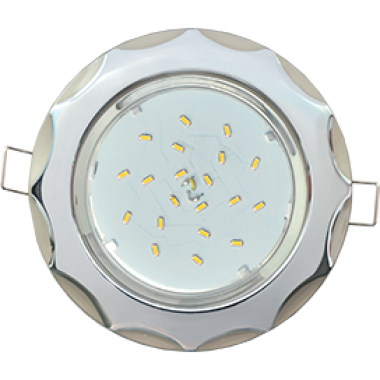 Светильник встраиваемый Ecola GX53 H4 9014 без рефл. "Звезда" хром-жемчуг 38x116 (к+) /FX81H4ECB/ 