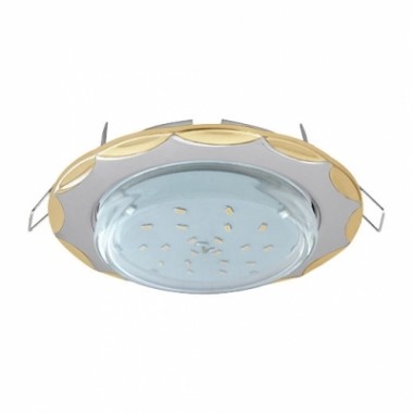 Светильник встраиваемый Ecola GX53 H4 9014 без рефл. "Звезда" хром-золото 38x116 (к+) /FE81H4ECB/