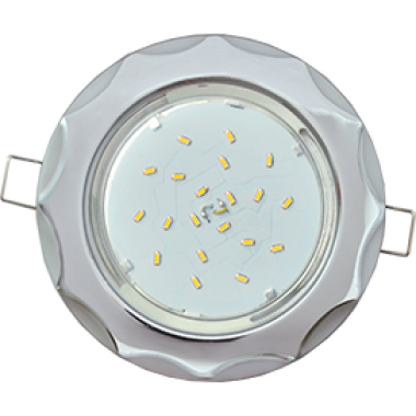 Светильник встраиваемый Ecola GX53 H4 9014 без рефл. "Звезда" хром-серебро 38x116 (к+) /FH81H4ECB/