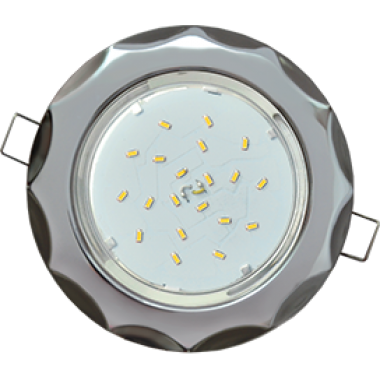 Светильник встраиваемый Ecola GX53 H4 9014 без рефл. "Звезда" хром-черный хром 38x116 (к+) /FF81H4ECB/