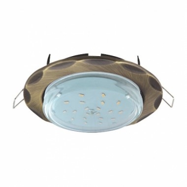 Светильник встраиваемый Ecola GX53 H4 9014 без рефл. "Звезда" черненая бронза 38x116 (к+) /FN81H4ECB/