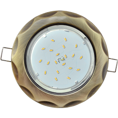 Светильник встраиваемый Ecola GX53 H4 9014 без рефл. "Звезда" черненая бронза 38x116 (к+) /FN81H4ECB/