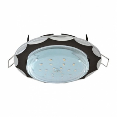 Светильник встраиваемый Ecola GX53 H4 9014 без рефл. "Звезда" черный хром-хром 38x116 (к+) /FJ81H4ECB/