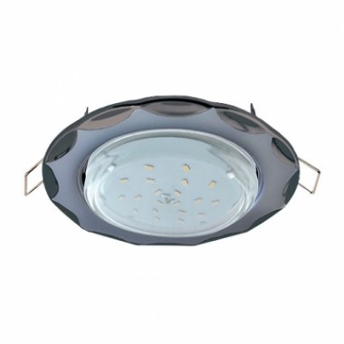 Светильник встраиваемый Ecola GX53 H4 9014 без рефл. "Звезда" серебро-черный хром 38x116 (к+) /SA81H4ECB/