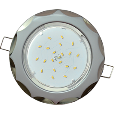 Светильник встраиваемый Ecola GX53 H4 9014 без рефл. "Звезда" серебро-черный хром 38x116 (к+) /SA81H4ECB/