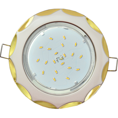 Светильник встраиваемый Ecola GX53 H4 9014 без рефл. "Звезда" жемчуг-золото 38x116 (к+) /FY81H4ECB/