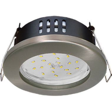 Светильник встраиваемый Ecola GX53 H9 защищенный IP65 без рефл. сатин-хром 98х55 /FS5365ECB/