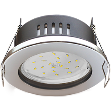 Светильник встраиваемый Ecola GX53 H9 защищенный IP65 без рефл. хром 98х55 /FC5365ECB/