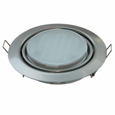 Светильник встраиваемый Ecola GX53 FT9073 поворотный сатин-хром 40x120 /FS5390ECB/