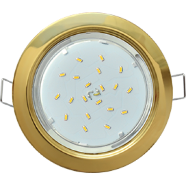 Светильник встраиваемый Ecola GX53 H4 Downlight without reflector gold Золото 38х106  /FG53H4ECB/