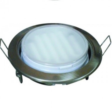 Светильник встраиваемый Ecola GX53 H4 Downlight without reflector_satin chrom Сатин-хром 38х106 /FS53H4ECB/ 
