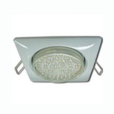 Светильник встраиваемый Ecola GX53 H4 Square квадрат выпуклый без рефл. белый 107x41 (к+) /FW53S4ECB/