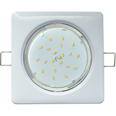 Светильник встраиваемый Ecola GX53 H4 Square квадрат выпуклый без рефл. белый 107x41 (к+) /FW53S4ECB/