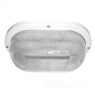 Светильник накладной Ecola Light GX53 LED ДПП 03-9-002 Овал 2хGX53 прозр стекло IP65 белый 280х175х105 /TL53T2ECR/