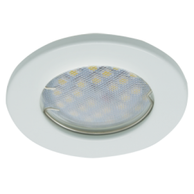 Светильник встраиваемый Ecola Light MR16 DL90 GU5.3 плоский белый 30x80 2pack (кd74) /FW1621EFY/