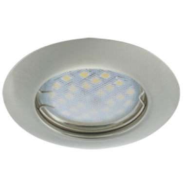 Светильник встраиваемый Ecola Light MR16 DL92 GU5.3 выпуклый сатин-хром 30x80 2pack (кd74) /FS1622EFY/