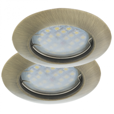 Светильник встраиваемый Ecola Light MR16 DL92 GU5.3 выпуклый черненая бронза 30x80 2pack (кd74) /FB1622EFY/