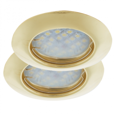 Светильник встраиваемый Ecola Light MR16 DL92 GU5.3 выпуклый золото 30x80 (кd74) /FG1612EFY/