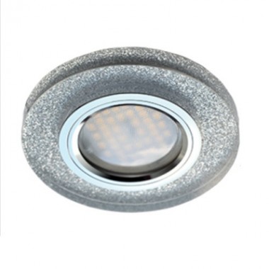 Светильник встраиваемый Ecola MR16 DL1650 GU5.3 Glass Стекло Круг серебряный блеск/хром 25x95 (кd74) /FS1650EFF/