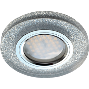 Светильник встраиваемый Ecola MR16 DL1650 GU5.3 Glass Стекло Круг серебряный блеск/хром 25x95 (кd74) /FS1650EFF/