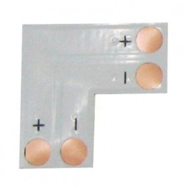 Коннектор Ecola LED strip connector гибкая соед плата L для зажимного разъема 2-х конт 8 mm уп 5 шт /SC28FLESB/