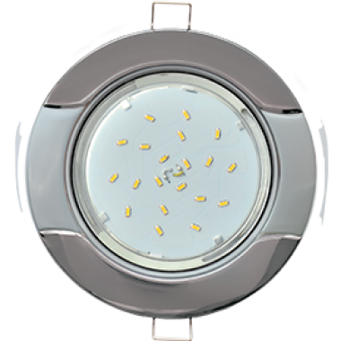 Светильник встраиваемый Ecola GX53 H4 9012 без рефл. "Волна" черный хром-серебро 38x116 (к+) /FL71H4ECB/