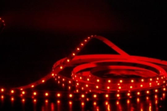 Лента светодиодная msl-3528-60-B-R Red, 12v, 4.8w, smd3528 IP65