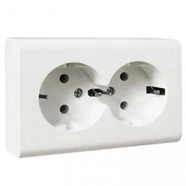 РОЗЕТКА ДВОЙНАЯ С ЗАЗЕМЛЕНИЕМ NIVO