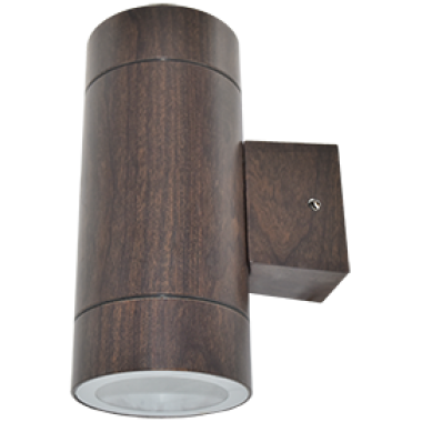 Светильник накладной Ecola GX53 LED 8013A IP65 прозрачный Цилиндр металл. 2*GX53 темное дерево 205x140x90 /FW53B2ECH/