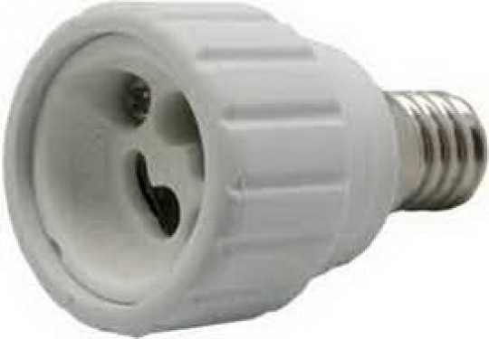 Переходник Ecola base с цоколя E14 на GU10 керамический в пластике белый /A4G10WEAY/