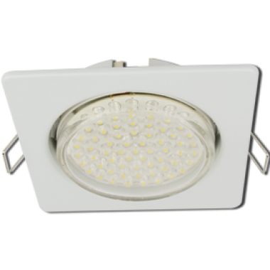 Светильник встраиваемый Ecola GX53 H4  Square open edge квадрат плоский с открытым краем белый 106x41 (к+) /FW53N4ECB/