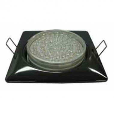 Светильник встраиваемый Ecola GX53 H4 Square квадрат выпуклый без рефл. черный матовый 107x41 (к+) /SB53S4ECB/