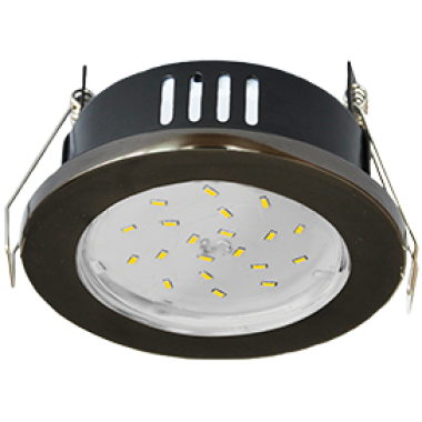 Светильник встраиваемый Ecola GX53 H9 защищенный IP65 без рефл. черный хром 98х55 /FB5365ECB/