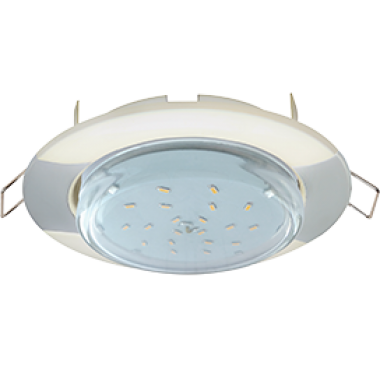 Светильник встраиваемый Ecola GX53 H4 9012 без рефл. "Волна" жемчуг-хром 38x116 (к+) /FZ71H4ECB/