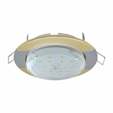 Светильник встраиваемый Ecola GX53 H4 9012 без рефл. "Волна" золото-хром 38x116 (к+) /FM71H4ECB/