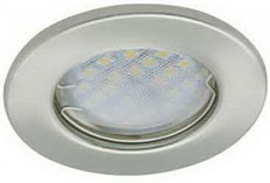 Светильник встраиваемый Ecola Light MR16 DL90 GU5.3 плоский сатин-хром 30x80 (кd74) /FS1611EFY/