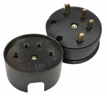 Разъем печной РШ/ВШ карболитовый 25А 380В черный 9112 IN HOME