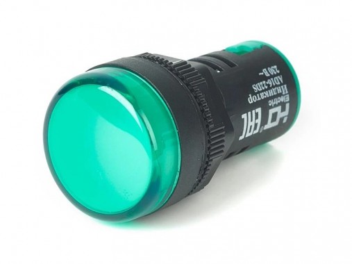 Лампа AD16-22DS(LED)матрица d22мм зеленый 230В IP40 HLT
