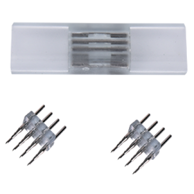Коннектор Ecola LED strip 220V connector комплект для упрощенного соединения лента-лента 4-х конт для ленты IP68 RGB 16x8 /SCNM14ESB/