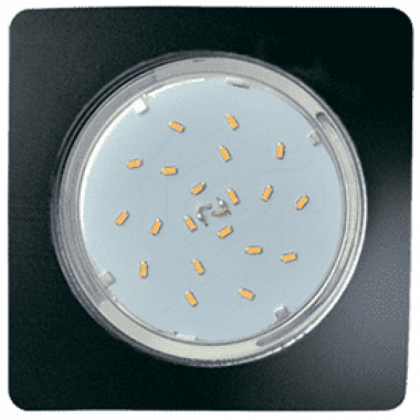 Светильник встраиваемый Ecola GX53 5357 легкий квадратный черный 107x25  /FB5357ECD/