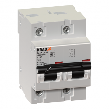 Выключатель автоматический модульный ВА47-100-2D50-УХЛ3-КЭАЗ