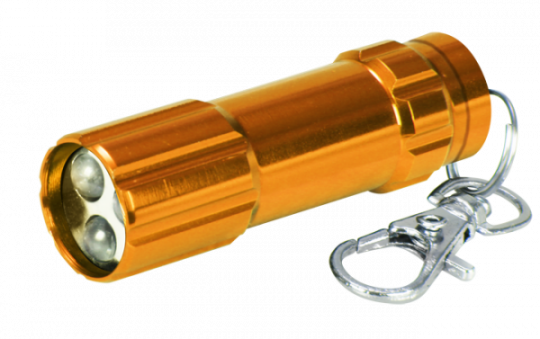 Фонарь мини ФАZА K2-L3+3LR44-gd (золото)