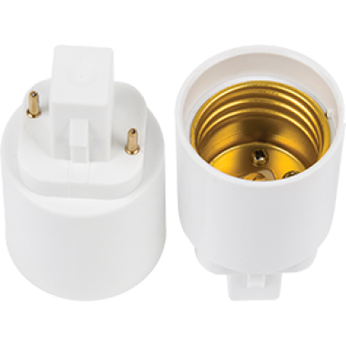 Переходник Ecola base с цоколя G24d на E27 белый /G24D7WEAY/ 