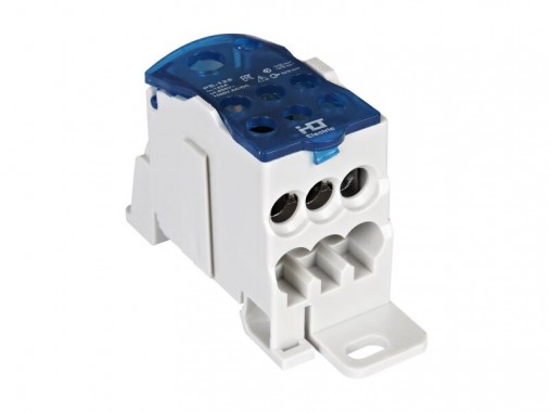 Распределительный блок на DIN-рейку РБ-125 1П 125А (1х35+1x16/6x16) HLT