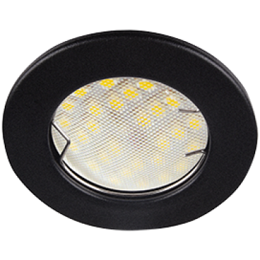 Светильник встраиваемый Ecola Light MR16 DL90 GU5.3 плоский черный матовый 30x80 (кd74) /FU1611EFY/