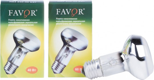 Лампа накаливания R63 230-40 E27 Favor (50)
