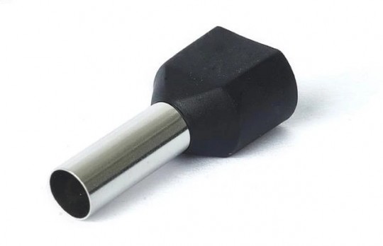 Наконечник штыревой втулочный изолированный (двойной) Ншви(2) 6014 чёрный (уп./100 шт) HLT