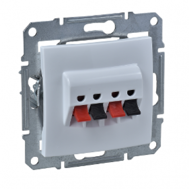 Аудио розетка х2, белая